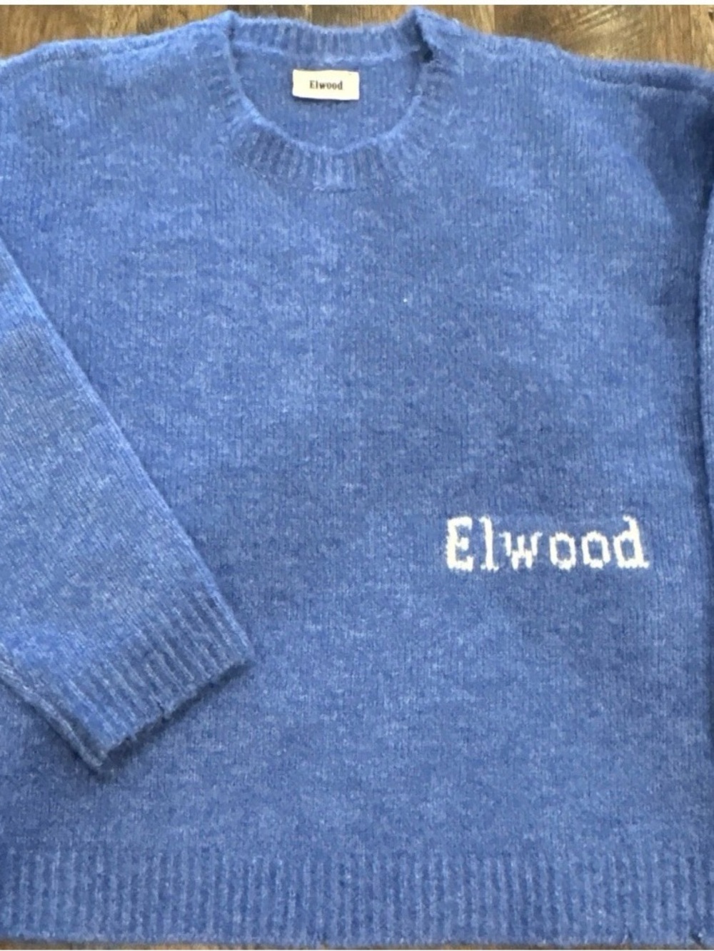 Elwood Blue Crewneck Sweater - Men's Classic Knit